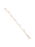 925 Sterling Silver Designer Pearls Rose Gold Plated Adjustable Chain Bracelet