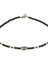 925 Sterling Silver Black Beads Leaf Charms Payal Anklet