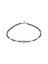 925 Sterling Silver Black Beads Leaf Charms Payal Anklet