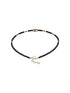 925 Sterling Silver Black Beads Leaf Charms Payal Anklet