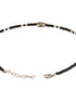 925 Sterling Silver Black Beads Leaf Charms Payal Anklet