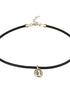 925 Sterling SilverRhodium Silver Seashell Black Thread Minimal Anklet