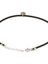 925 Sterling SilverRhodium Silver Seashell Black Thread Minimal Anklet