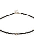 925 Sterling Silver Black Beads Star Shaped Charms Payal Anklet