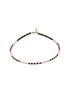 925 Sterling Silver Black & White Beads Designer Minimal Anklet