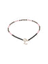 925 Sterling Silver Black & White Beads Designer Minimal Anklet