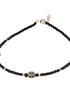 925 Sterling Silver Oxidised Charms Black Beads Flower Minimal Dailywear Anklet