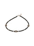 925 Sterling Silver Oxidised Charms Black Beads Flower Minimal Dailywear Anklet