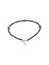 925 Sterling Silver Oxidised Charms Black Beads Flower Minimal Dailywear Anklet
