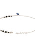 925 Sterling Silver Black Beads Trendy Minimal Evil Eye Charm Anklet
