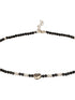 925 Sterling Silver Black Beads Heart Shaped Charms Payal Anklet