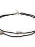 925 Sterling Silver Black Beads Butterfly Charms Payal Anklet
