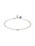 925 Sterling Silver Minimal Evil Eye Charms Anklet