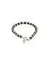 925 Sterling Silver Black Beads Nazariya Kids Unisex Adjustable Bracelet