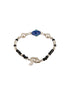 925 Unisex Evil Eye Baby Nazariya Bracelets With Black & Silver Beads Adjustable Bracelet