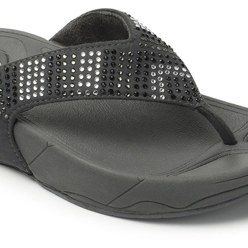 Women's Embellished Platform Thong Sandals