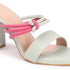 Women's Knotted Strap Square Toe Block Heel Sandal