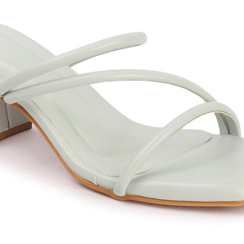 Women's Thin Strap Square Toe Block Heel Sandal