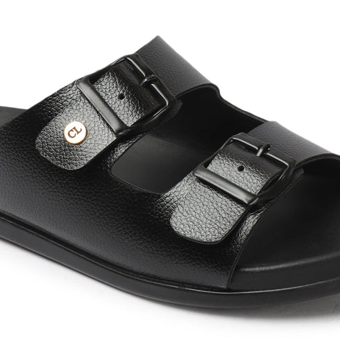 Double Buckle Adjustable Comfort Slides Sandals