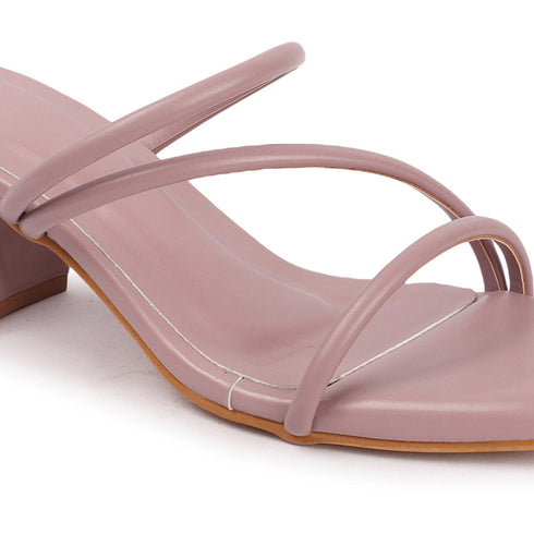Women's Thin Strap Square Toe Block Heel Sandal