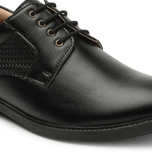 Men's Textured Accent Lace-Up Formal Shoes