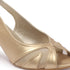 Women's Slingback Peep Toe Kitten Heel Sandal with Mesh Detail