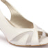 Women's Slingback Peep Toe Kitten Heel Sandal with Mesh Detail